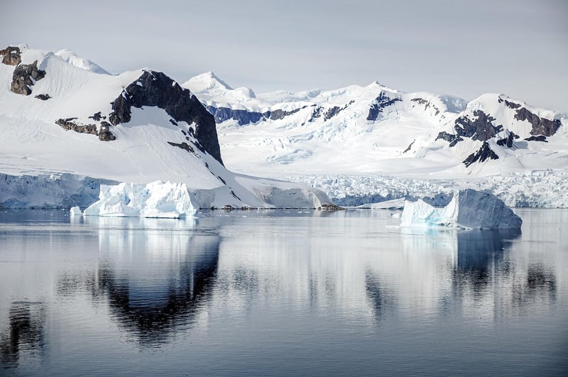 Antarctica icy landscape